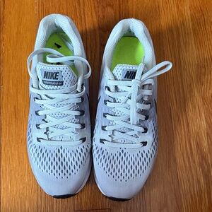 Nike White and Gray Running Shoes